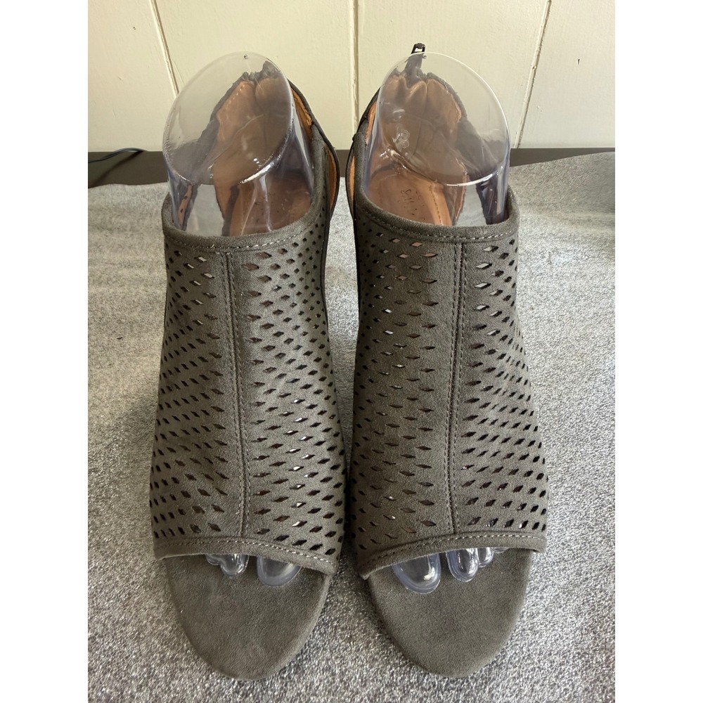 Style & Co Heels Women's 8‎ Faux Suede Peep Toe Kitten Heel Booties